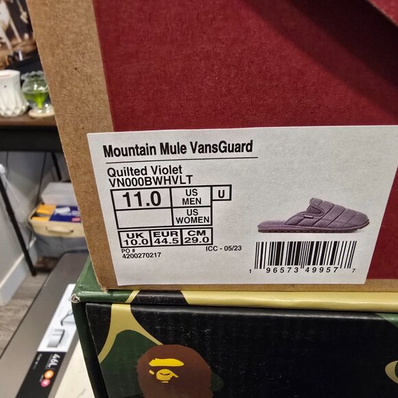 Vans MTE Quilted Mountain Mule Slip-On Slippers Men's Size 11 Violet Purple NEW - Picture 9 of 9
